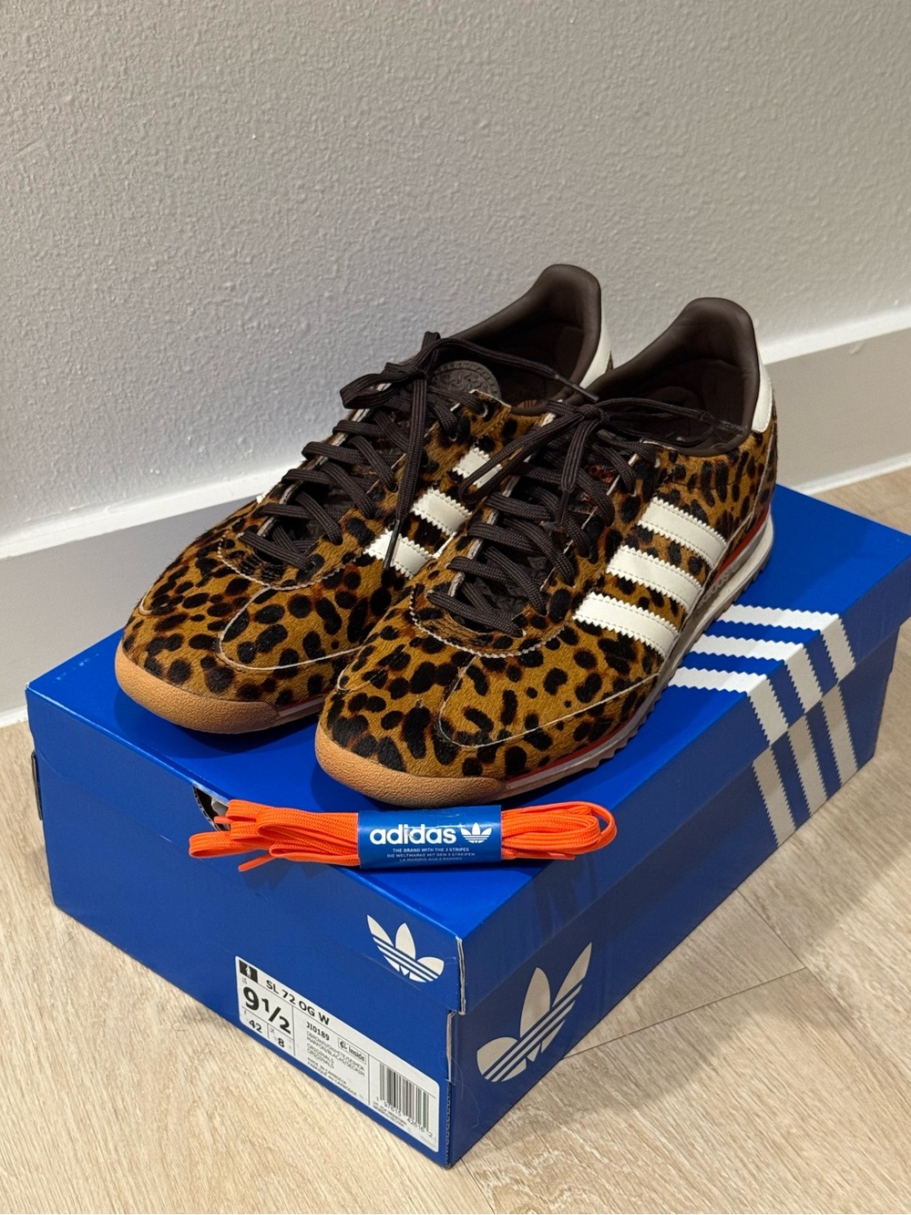 adidas Women’s Leopard Print SL 72 Og Sneakers - Brown/Black/White